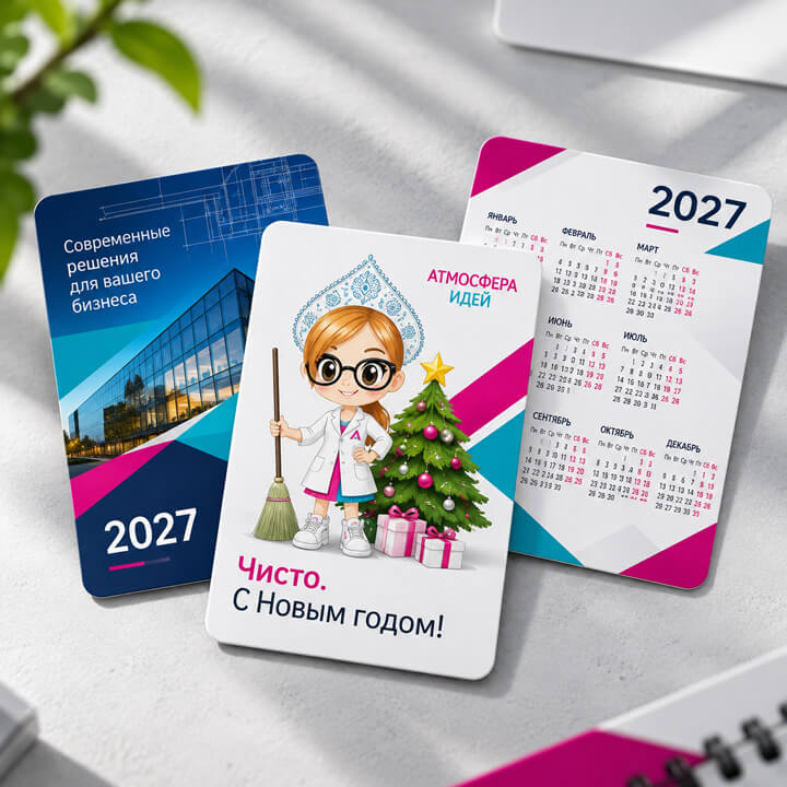 Карманные календари заказать в Омске типография Атмосфера