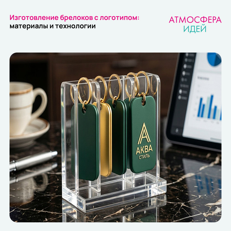 Изготовление брелоков с логотипом: материалы и технологии в Омске